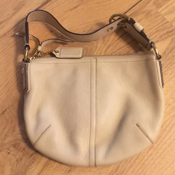 Coach Handbags - COACH PURSE 11” CREAM RAISED LEATHER